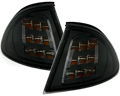 Für BMW 3er E46 Limo Touring ab 1998-09/2001 2x LED Frontblinker Blinker Schwarz in der Farbe Schwarz von AD TUNING GmbH & Co. KG