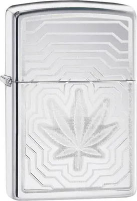 Immagine prodotto di Accendino Zippo Leaf Layers Design Ice Chrome, a benzina