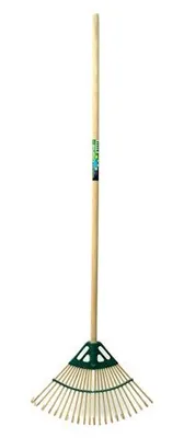 Productafbeelding van MM Eurotool Bamboe gazonhark 22 tanden met houten steel 120 cm | 48 cm breed