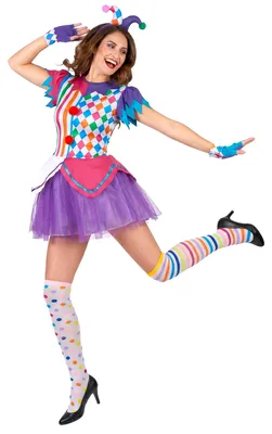 Produktbild von Kostüm Harlekin für Damen bunt - L