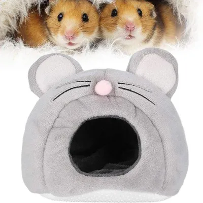 Produktbild von Famanu Schlafbett Mausform - Schönes kleines Haustier Schlafhaus, weiches Nest, warmes Bett für Hamster