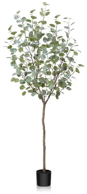 Obrázok produktu pre Umelý eukalyptus 150 cm Umelá dekoratívna rastlina s kvetináčom