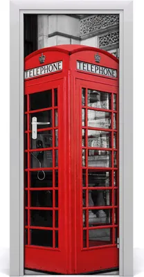 Produktbild von Tulup Türaufkleber 75x205 cm Dekorative Aufkleber Selbstklebend Wasserdichte Tapete Abnehmbar Schlafzimmer Wohnzimmer Wohnkultur - Telefonzelle Klebstoff