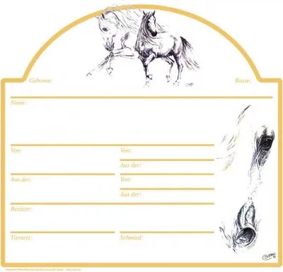 Produktbild von Stalltafel - Boxenschild - Andalusier - ©Kollektion Bötzel -38579