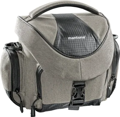 Produktbild von Mantona Premium Kameratasche - Passend für DSLR & DSLM Kameras mit Objektiv (inkl. Staubschutz, gepolstertem Schultergurt, Clipverschluss, anpassbarer Inneneinteilung) taupe