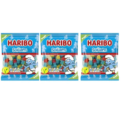 Produktbild von Schlumpf-Gummibärchen 175 g – Haribo – 3er-Pack