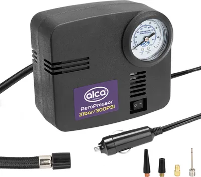 Obrázek produktu pro alca® Kompresor do auta mini 12V elektrické vzduchové čerpadlo kompresor 21 bar zapalovač cigaret
