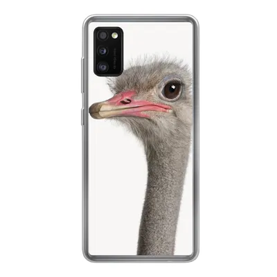 Produktbild von MuchoWow® Handyhülle Schutzhülle Hülle für Samsung Galaxy A41 Strauß - Tiere - Kinder - Jungen - Mädchen - Vogel Silikon Softcase Handy Hülle - Mobiltelefon