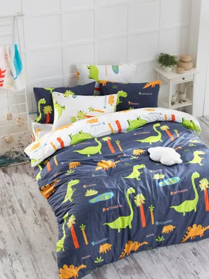 Zdjęcie produktu dla L'Essentiel Linge de Maison, podwójna poszwa na kołdrę (EN), Dinolar - ciemnoniebieska, 65% BAWEŁNA / 35% POLIESTER, ciemnoniebieska, 200 x 200 cm