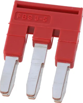 Immagine prodotto di Phoenix Contact, ponticello di collegamento FBS 3-5, corrente nominale 24A, colore rosso, materiale: rame (Cu) - 1 pezzo