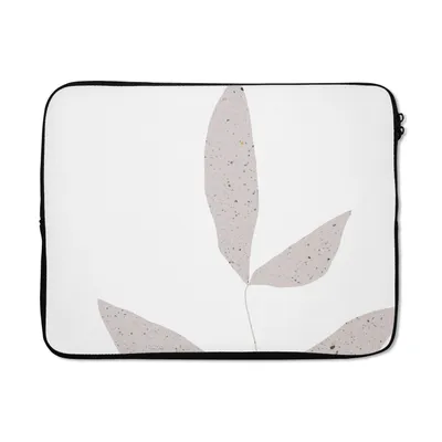 Produktbild von MuchoWow® Laptop Hülle 17 Zoll Laptoptasche Blätter - Design - Pastell - Zipper - Schutzabdeckung