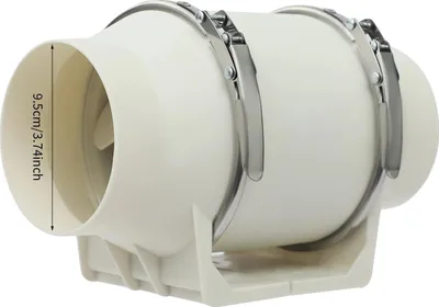 Obrázek produktu pro Trubkový ventilátor, montáž do potrubí, vysoký průtok vzduchu, HF100mm