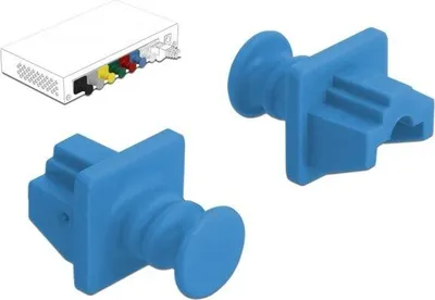 Immagine prodotto di DELOCK RJ45 Staubschutz für Buchse 10 Stück blau