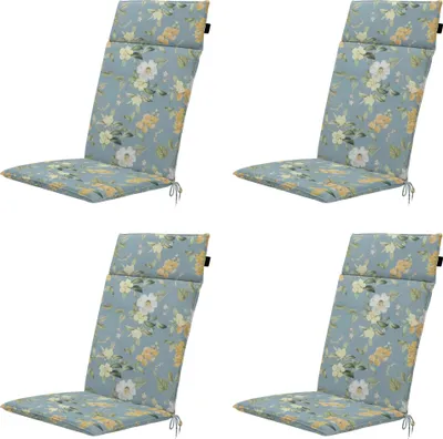 Produktbild von Madison – Hochlehnen-Gartenstuhlkissen von Julliete – Mehrfarbig – 120 x 50 x 4 cm – 4er-Set