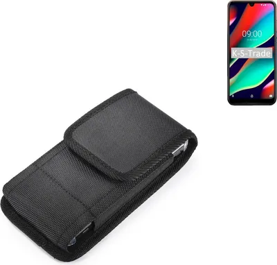 Produktbild von Holster Gürteltasche kompatibel mit Wiko View 3 Holster Gürtel Tasche wasserabweisend Handy Hülle Schutz Hülle Outdoor schwarz K-S-Trade