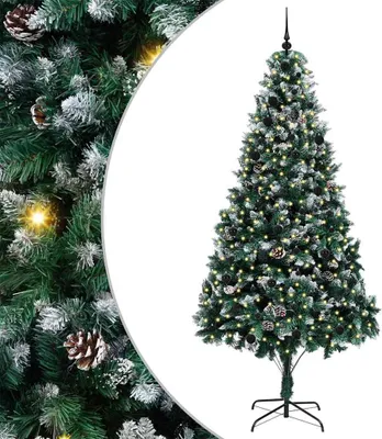 Image de Sapin de Noël artificiel Vert 240 cm PVC, Acier et Plastique