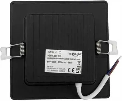Produktbild von LED Einbaustrahler Quadratisch 6W 4000K Schwarz