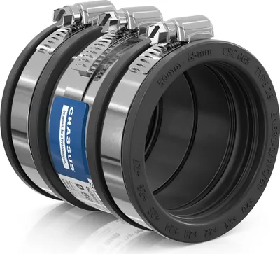 Produktbild von Crassus Schlauchadapter Typ 2B CSC 065 (50-65mm), bis 2,5 bar, EPDM / V2A, 1 Stk.