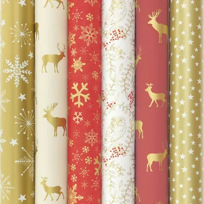 Produktbild von Papier pakowy WINTER CHARM na Boże Narodzenie - 200 x 70 cm - 3 rolki