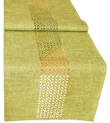 Immagine prodotto di Runner da tavola Ornamenti traforati verde 40x140 cm