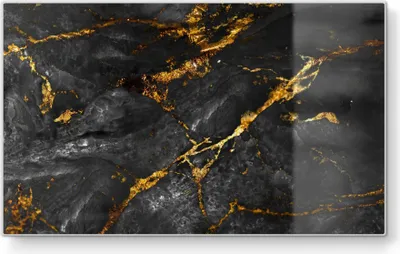 Produktbild von DEQORI Frühstücksbrett Glas 23x14 cm 'Veredelter Naturstein' Schneidebrett Platte