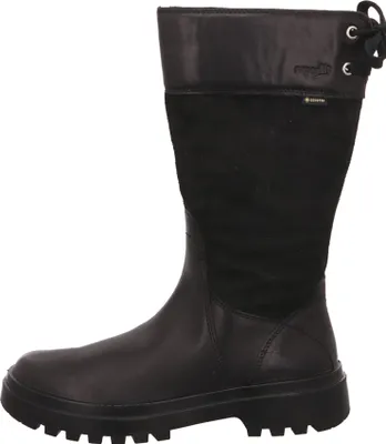 A black boot shown from the side against a white background.