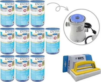Produktbild von Filter für Filterpumpen - 10er Pack - für 28634GS & WAYS Scrubborstel