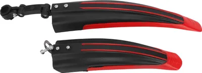 Produktbild von Fahrradschutzblech-Set, verdickt & verbreitert, rot, robust – Spritzschutz für Mountainbike & Rennrad (Vorne & Hinten)