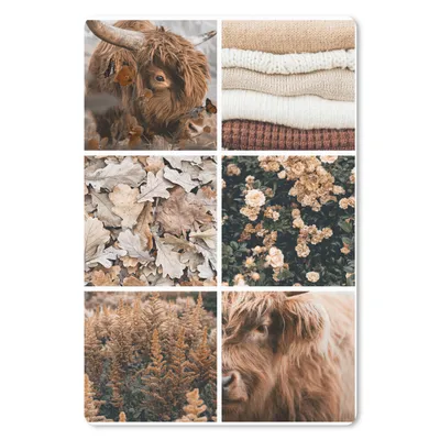 Produktbild von MuchoWow® Mauspad Mousepad Schottischer Highlander - Herbst - Collage 18x27 cm - Mousepads - Maus Mat - Pad - Mausunterlage