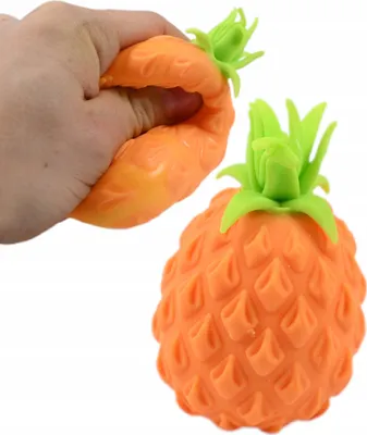 Produktbild von Ananas Antistress Spielzeug Squishy für Kinder Quetschfigur Stressabbau Bunt Premium Geschenk