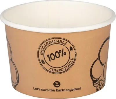 Produktbild von 500x Eisbecher aus Kartonzerfiziert 120ml Ø7.3cm