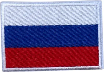 Produktbild von Aufnäher mit russischer Nationalflagge und Emblem zum Aufbügeln