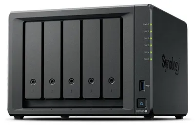 Immagine prodotto di Synology DiskStation DS1525+ NAS/server di archiviazione Ryzen Embedded V1500B 8 GB DDR4 0 TB Nero