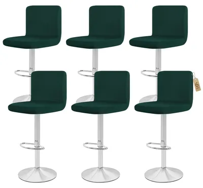 Produktbild von Solidchoice – Set aus 6 Sitzbezügen für Barhocker, geeignet für Esszimmerstühle (Dunkelgrün)
