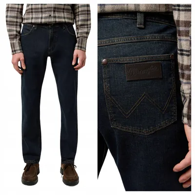Zdjęcie produktu dla Wrangler | Greensboro, klasyczny krój, niebieskie męskie jeansy, rozmiar W32, długość nogawki L34