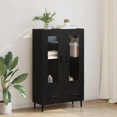 Produktbild von vidaXL Highboard Schwarz Eichen-Optik 69,5 x 31 x 115 cm Holzwerkstoff