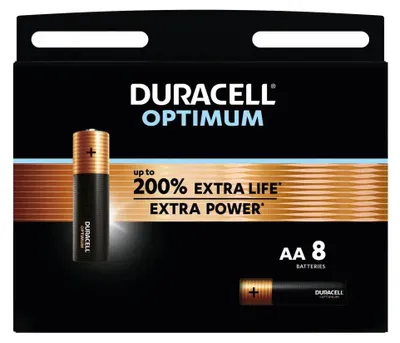 Productafbeelding van Duracell® 137684 Alkaline batterijen OPTIMUM - Mignon/LR6/AA, 1,5 V, 8 stuks