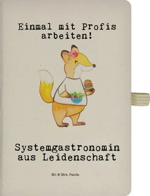 Produktbild von Mr. & Mrs. Panda notizbuch Systemgastronomin Leidenschaft - Transparent - Geschenk, Journal, A5, Skizzenbuch, Tagebuch, Kladde, Reisetagebuch