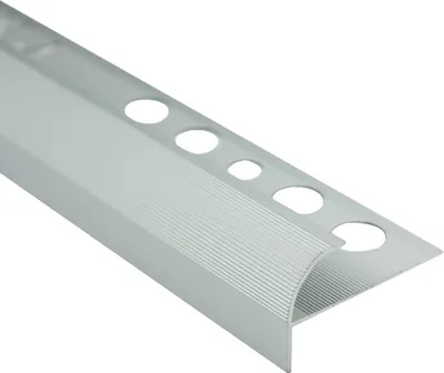 Produktbild von Alu Stufenprofil Fliesenschiene Profil Treppe Schiene matt L270cm H10mm silber