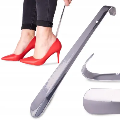 Produktbild von Sulpo Metall Schuhlöffel mit Haken 26cm