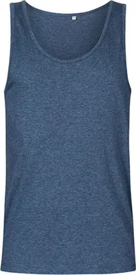 Obrázek produktu pro X.O by Promodoro 1450 | Pánské tílko s kulatým výstřihem, česaná bavlna - barva: Heather Navy - velikost: M