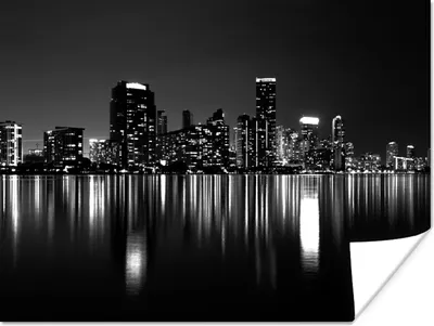 Produktbild von MuchoWow® Poster New York - Skyline - Nacht 160x120 cm - Foto Plakat