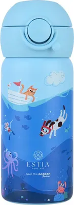 Produktbild von ESTIA | Thermosflasche - 500 ml - blaue Isolierflasche - mit Schraubdeckel