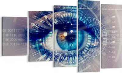 Produktbild von Bild auf Leinwand - Leinwandbild - Cyberspace Daten digitales - 100x60cm - Wand Bild - Wanddeko - Leinwanddruck - Bilder - Kunstdruck - Wanddekoration - Leinwand bilder - Wandkunst - EG100x60-3188