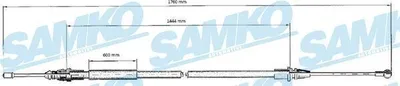 Obrázek produktu pro SAMKO C0707B Lano ruční brzdy