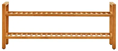 Produktbild von vidaXL Schuhregal mit 2 Etagen 100x27x40 cm Massivholz Eiche