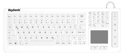 Produktbild von KeySonic KSK-6231INEL, Volle Größe (100%), Kabelgebunden, USB, QWERTZ, Weiß