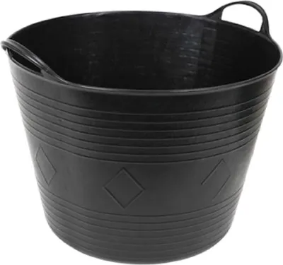 Image de Bac de jardin universel noir Flexiwanne Tonneau de jardin Collecteur de feuilles Poubelle