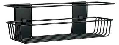Image de Panier De Douche Command Noir Fixation Sans Perçage, étanche, Capacité 3 Kg - Command