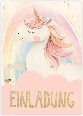 Immagine prodotto di Inviti A6 a tema unicorno per feste - Set di 12 - Inviti per feste di compleanno